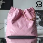 Túi Chanel 22 Shopping Bag Pink Hồng Da Bê Best Quality 38 CM