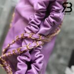 Túi Chanel 22 Shopping Bag Purple Tím Da Bê Best Quality 38 CM