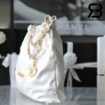 Túi Chanel 22 Shopping Bag White Trắng Logo Vàng Da Bê 38CM Best Quality