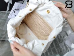 Túi Chanel 22 Shopping Bag White Trắng Logo Vàng Da Bê 38CM Best Quality