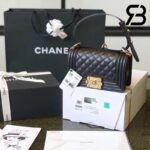 Túi Chanel Boy Small Black Da Caviar Khóa Vàng Best Quality