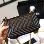 Túi Chanel Boy Small Black Da Caviar Khóa Vàng Best Quality