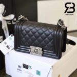 Túi Chanel Boy Small Black Da Caviar Khóa Bạc Best Quality