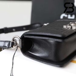 Túi Chanel Boy Small Black Da Caviar Khóa Bạc Best Quality