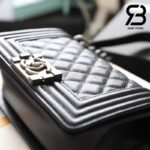 Túi Chanel Boy Small Black Da Caviar Khóa Bạc Best Quality