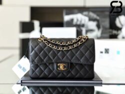 Túi Chanel Classic Small Black Da Caviar Khóa Vàng Best Quality