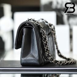 Túi Chanel Classic Small Black Da Caviar Khóa Bạc Best Quality