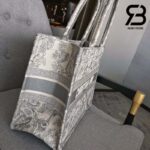 Túi Dior Book Tote Toile de Jouy Embroidery Grey Xám 36cm Best Quality