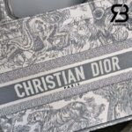 Túi Dior Book Tote Toile de Jouy Embroidery Grey Xám 36cm Best Quality