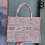 Túi Dior Book Tote Toile de Jouy Embroidery Pink Hồng 36cm Best Quality