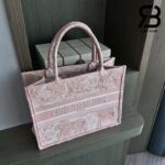 Túi Dior Book Tote Toile de Jouy Embroidery Pink Hồng 36cm Best Quality