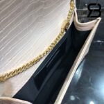 Túi YSL Kate Medium Crocodile Embossed Beige Gold Da Bê Best Quality