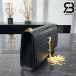 Túi YSL Kate Medium Crocodile Embossed Black Gold Da Bê Best Quality