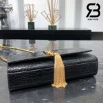 Túi YSL Kate Medium Crocodile Embossed Black Gold Da Bê Best Quality