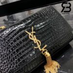 Túi YSL Kate Medium Crocodile Embossed Black Gold Da Bê Best Quality