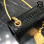 Túi YSL Kate Medium Crocodile Embossed Black Gold Da Bê Best Quality