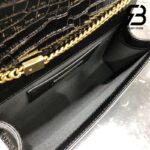 Túi YSL Kate Medium Crocodile Embossed Black Gold Da Bê Best Quality