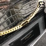 Túi YSL Kate Medium Crocodile Embossed Black Gold Da Bê Best Quality