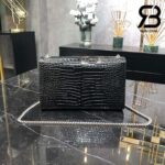 Túi YSL Kate Medium Crocodile Embossed Black Silver Da Bê Best Quality