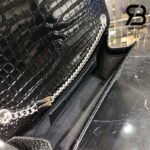 Túi YSL Kate Medium Crocodile Embossed Black Silver Da Bê Best Quality