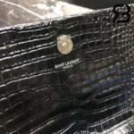Túi YSL Kate Medium Crocodile Embossed Black Silver Da Bê Best Quality