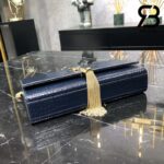 Túi YSL Kate Medium Crocodile Embossed Navy Da Bê Best Quality