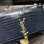 Túi YSL Kate Medium Crocodile Embossed Navy Da Bê Best Quality