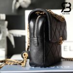 Túi Chanel Backpack Black Gold Đen Khóa Vàng Da Caviar 20CM Best Quality