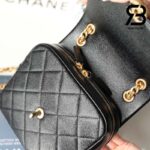 Túi Chanel Backpack Black Gold Đen Khóa Vàng Da Caviar 20CM Best Quality