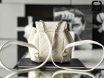 Ba lô Chanel Duma Backpack White Trắng Khóa Vàng Da Calfshin 20CM Best Quality