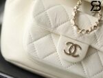 Ba lô Chanel Duma Backpack White Trắng Khóa Vàng Da Calfshin 20CM Best Quality