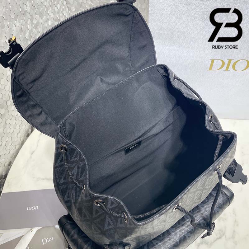 Ba Lô Dior Hit The Road Backpack Black Diamond Đen 43CM Best Quality