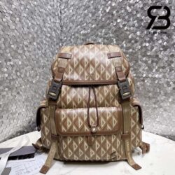 Ba Lô Dior Hit The Road Backpack Coffee Diamond Nâu 43CM Best Quality