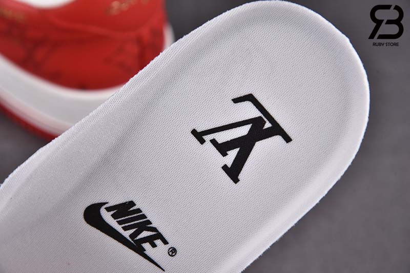 Giày Nike Air Force 1 Low Louis Vuitton White Red Trắng Đỏ Best Quality