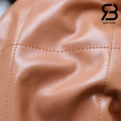 Túi Chanel 22 Handbag Light Brown Gold Nâu Logo Vàng Da Bê 38CM Best Quality