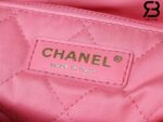 Túi Chanel 22 Handbag Pink Gold Hồng Logo Vàng Da Bê 38CM Best Quality