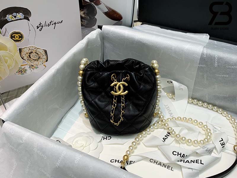 Túi Chanel Mini Drawstring Black Đen Da Calfskin 12CM Best Quality