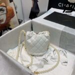 Túi Chanel Mini Drawstring White Trắng Da Calfskin 12CM Best Quality