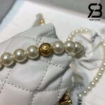 Túi Chanel Mini Drawstring White Trắng Da Calfskin 12CM Best Quality