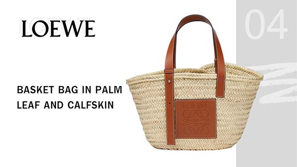 Túi xách LOEWE Basket in Palm Leaf và Calfskin