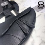 Túi Dior Saddle Bag Black Calfskin Đen Chỉ Trắng 26CM Best Quality