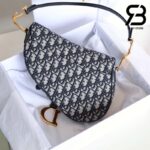 Túi Dior Saddle Oblique Jacquard Bag Blue Xanh 25CM Best Quality