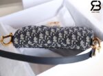 Túi Dior Saddle Oblique Jacquard Bag Blue Xanh 25CM Best Quality