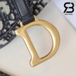 Túi Dior Saddle Oblique Jacquard Bag Blue Xanh 25CM Best Quality