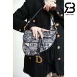 Túi Dior Saddle Oblique Blue Tiger Xanh 25CM Best Quality