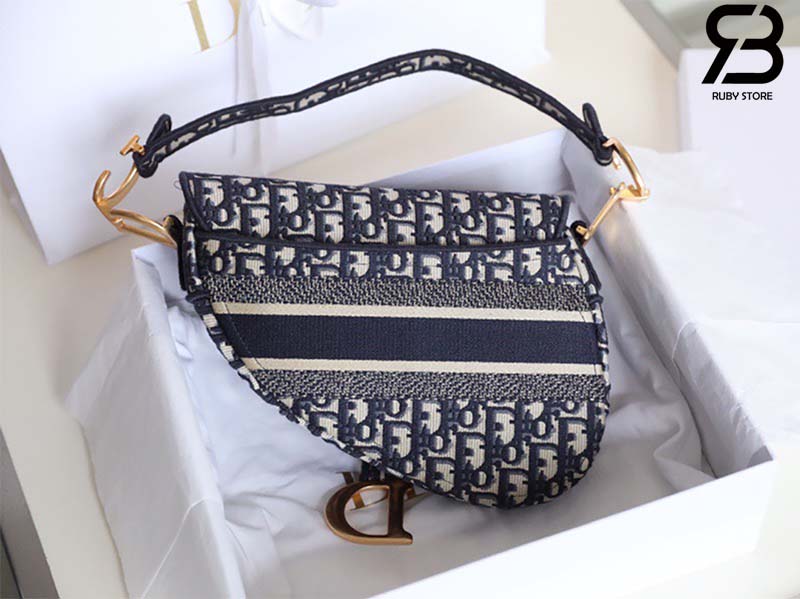 Túi Dior Saddle Oblique Blue Tiger Xanh 25CM Best Quality