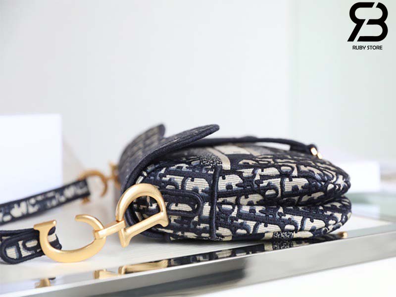 Túi Dior Saddle Oblique Blue Tiger Xanh 25CM Best Quality