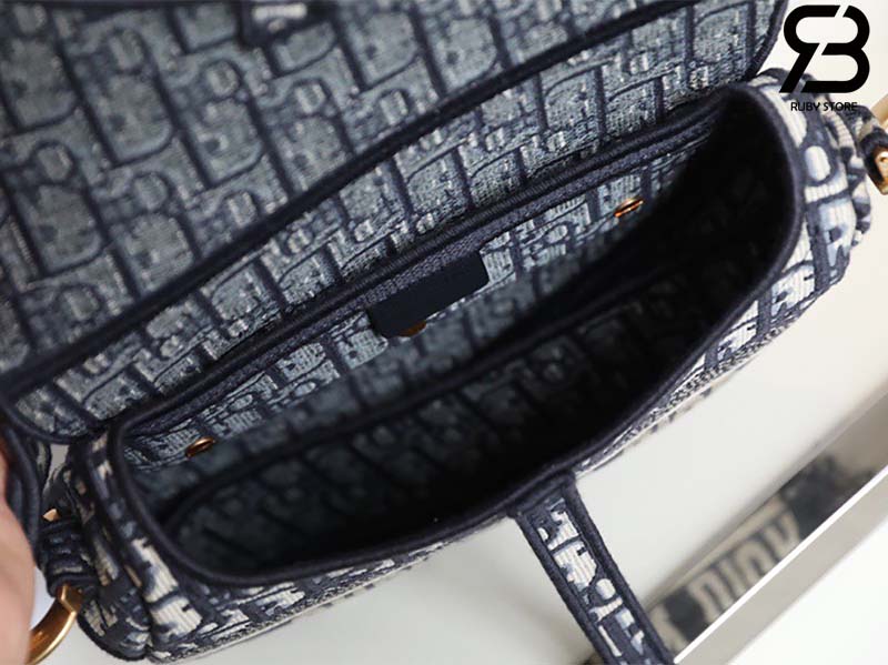 Túi Dior Saddle Oblique Blue Tiger Xanh 25CM Best Quality