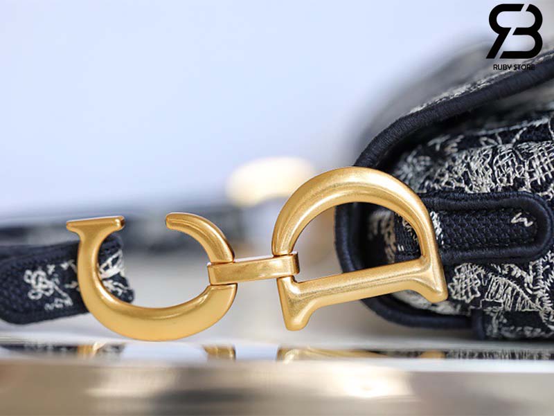 Túi Dior Saddle Oblique Blue Tiger Xanh 25CM Best Quality