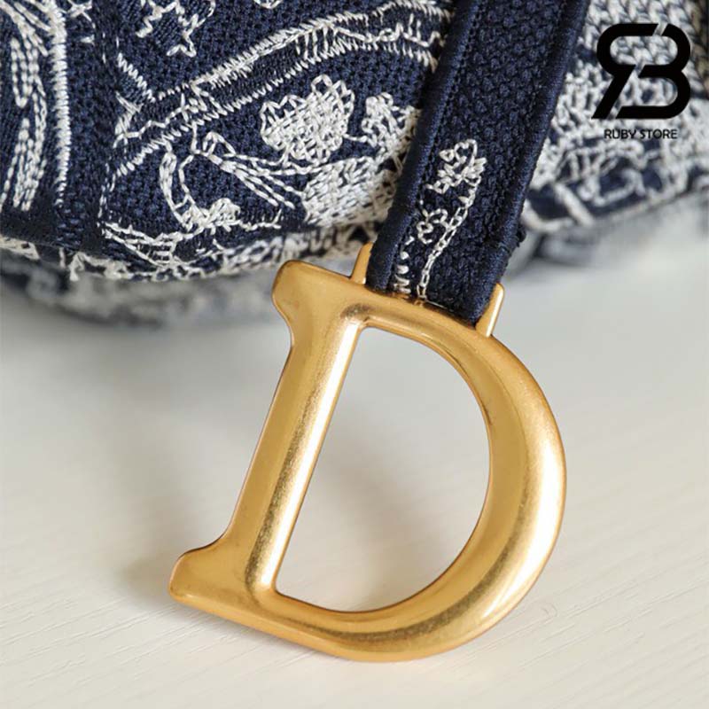 Túi Dior Saddle Oblique Blue Tiger Xanh 25CM Best Quality